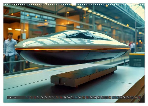 Produktbild: Magnetschwebetechnik (Wandkalender 2026 DIN A2 quer), CALVENDO Monatskalender
