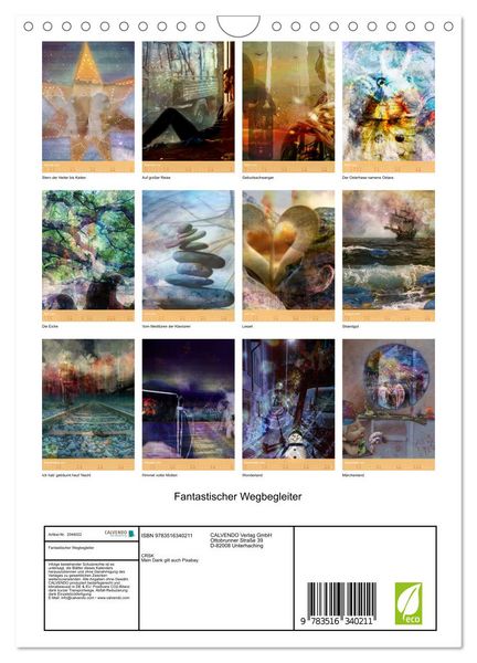 Produktbild: Fantastischer Wegbegleiter (Wandkalender 2026 DIN A4 hoch), CALVENDO Monatskalender