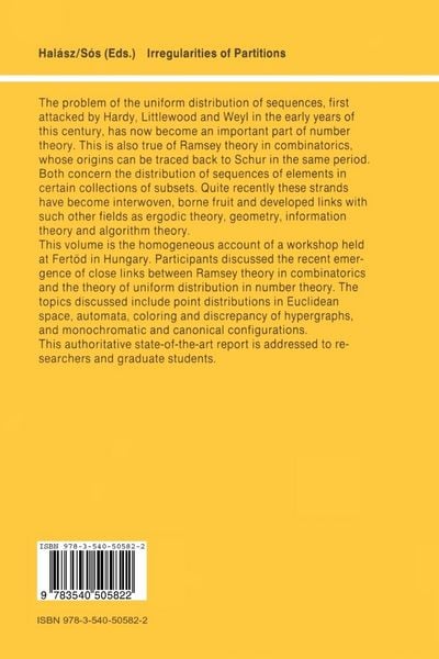 Produktbild: Irregularities of Partitions