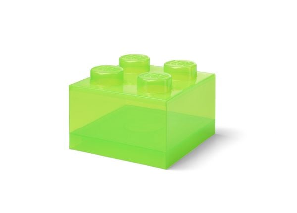 Produktbild: LEGO&reg; Aufbewahrungsstein 4 Noppen Top Lid Gr&uuml;n transparent Gr&uuml;n transparent