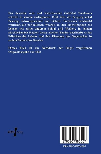 Produktbild: Die Erscheinungen und Gesetze des organischen Lebens