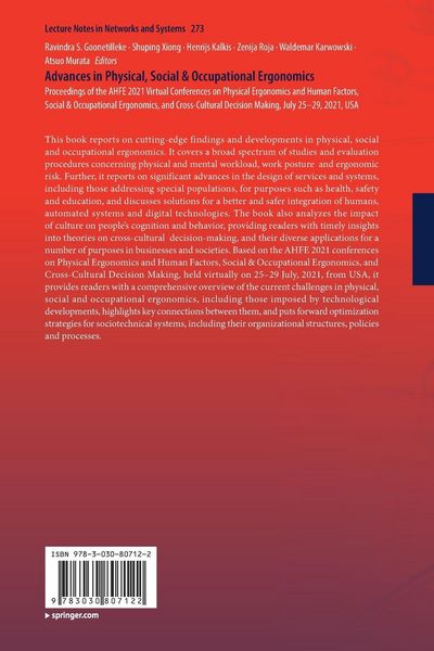 Produktbild: Advances in Physical, Social & Occupational Ergonomics