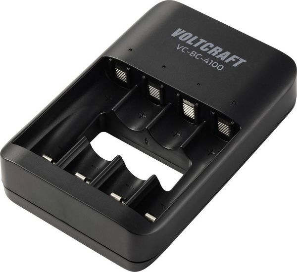 VOLTCRAFT VC-BC-4100 Rundzellen-Ladegerät NiMH, NiZn, LiIon Mignon (AA), Micro (AAA)