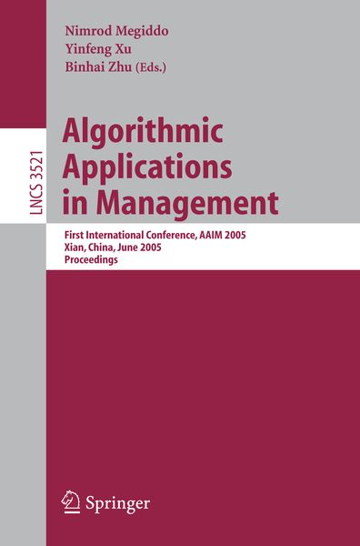 Produktbild: Algorithmic Applications in Management