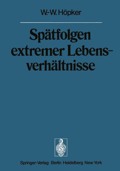 Produktbild: Sp&auml;tfolgen extremer Lebensverh&auml;ltnisse