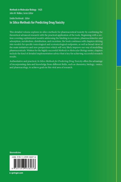 Produktbild: In Silico Methods for Predicting Drug Toxicity