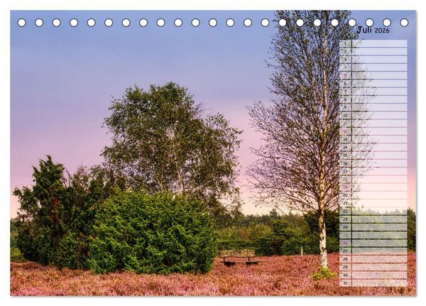 Produktbild: Heidespaziergang (Tischkalender 2026 DIN A5 quer), CALVENDO Monatskalender