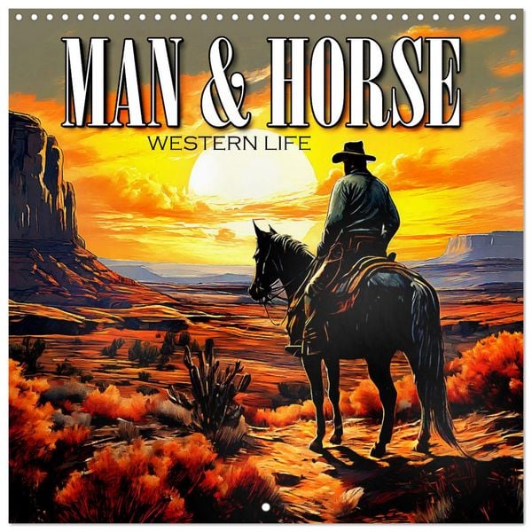 Produktbild: Man and Horse - Western Life (Wall Calendar 2026 12 &times; 12 Inch) CALVENDO 12 Month Wall Calendar
