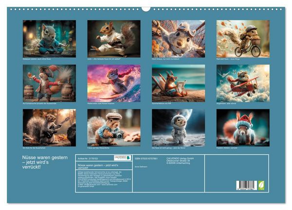 Produktbild: N&uuml;sse waren gestern &ndash; jetzt wird&rsquo;s verr&uuml;ckt! (Wandkalender 2026 DIN A2 quer), CALVENDO Monatskalender