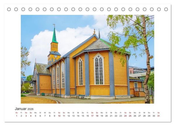 Produktbild: Norwegens K&uuml;stenst&auml;dte (Tischkalender 2026 DIN A5 quer), CALVENDO Monatskalender