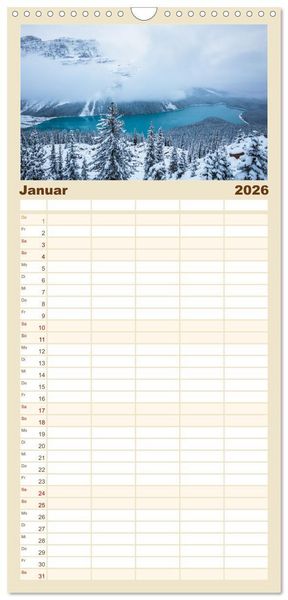 Produktbild: Familienplaner 2026 - Kanada - Abenteuer in den Nationalparks mit 5 Spalten (Wandkalender, 21 x 45 cm) CALVENDO