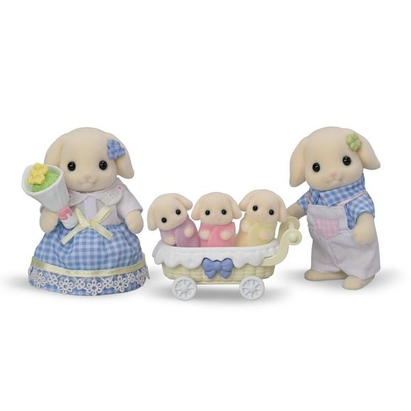 Produktbild: Sylvanian Families 5735 - Flora Rabbit Family, Kaninchen-Familie, Spielset
