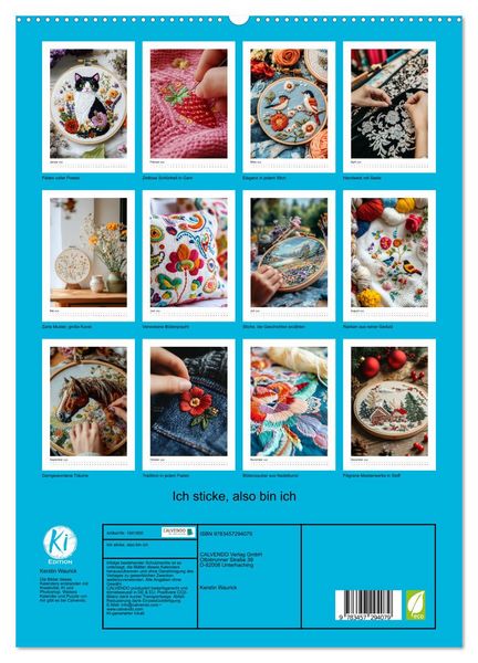 Produktbild: Ich sticke, also bin ich (hochwertiger Premium Wandkalender 2026 DIN A2 hoch), Kunstdruck in Hochglanz