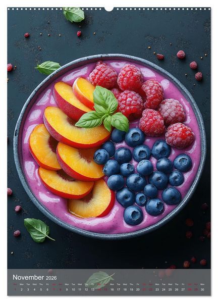 Produktbild: Smoothie Bowl Bliss (Wall Calendar 2026 DIN A2 portrait), CALVENDO 12 Month Wall Calendar