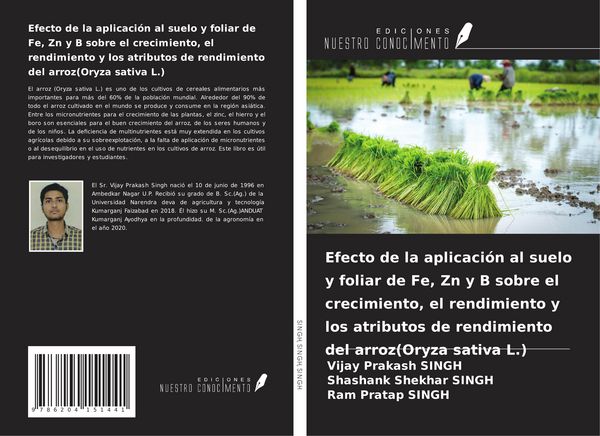 Produktbild: Efecto de la aplicaci&oacute;n al suelo y foliar de Fe, Zn y B sobre el crecimiento, el rendimiento y los atributos de rendimiento del arroz(Oryza sativa L.)