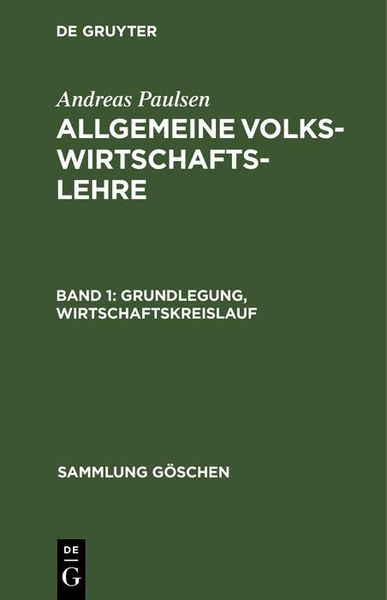 Produktbild: Grundlegung, Wirtschaftskreislauf