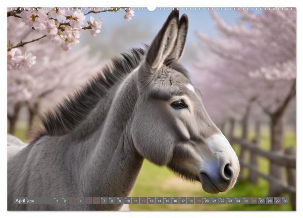 Produktbild: Eseltr&auml;ume (hochwertiger Premium Wandkalender 2026 DIN A2 quer), Kunstdruck in Hochglanz