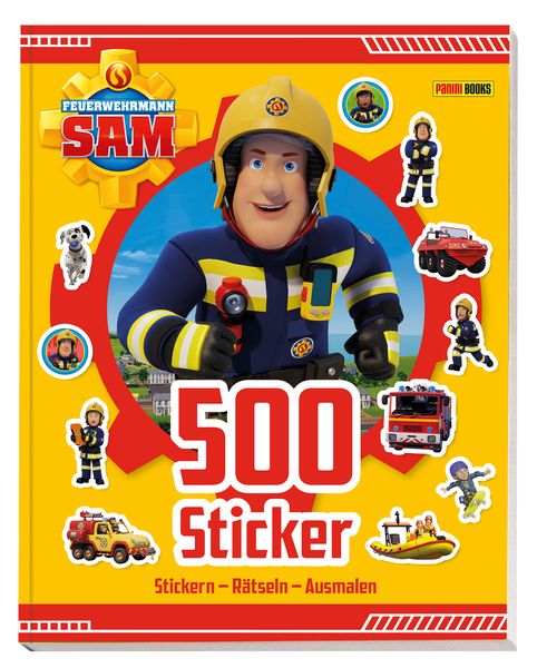 Produktbild: Feuerwehrmann Sam: 500 Sticker - Stickern - R&auml;tseln - Ausmalen