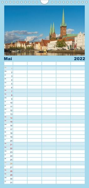 Produktbild: Familienplaner Ansichten der L&uuml;becker Altstadtinsel (Wandkalender 2022 , 21 cm x 45 cm, hoch)