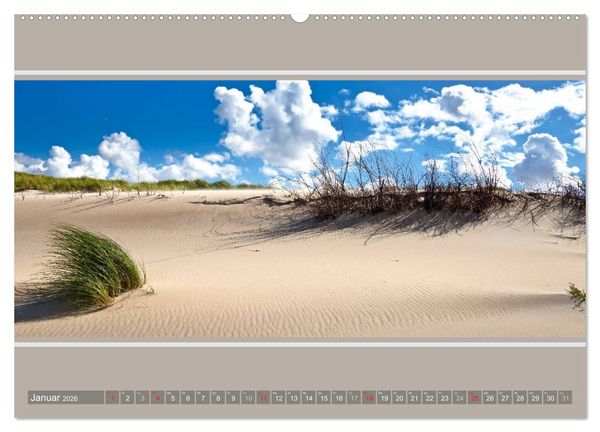 Produktbild: Strandblicke Borkum und Norderney (hochwertiger Premium Wandkalender 2026 DIN A2 quer), Kunstdruck in Hochglanz
