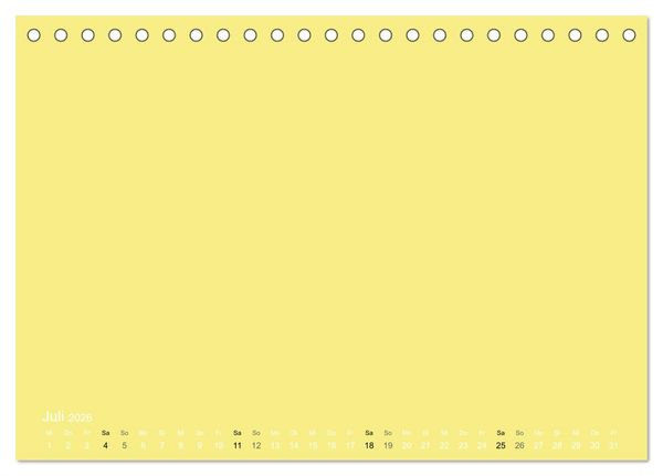 Produktbild: Bastelkalender - Gelb (Tischkalender 2026 DIN A5 quer), CALVENDO Monatskalender