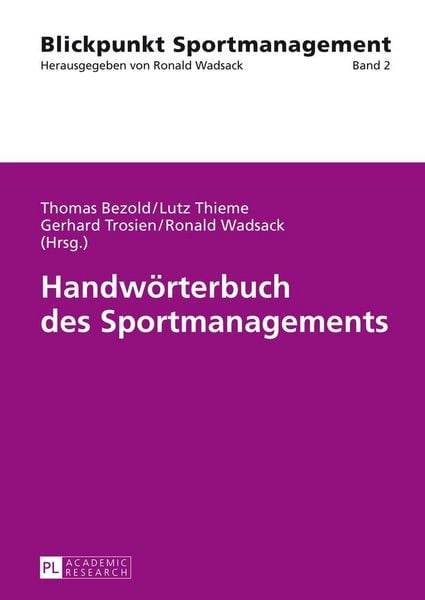 Produktbild: Handw&ouml;rterbuch des Sportmanagements
