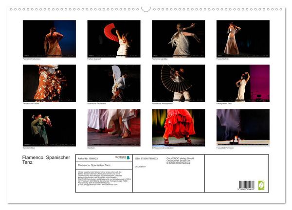 Produktbild: Flamenco. Spanischer Tanz (Wandkalender 2026 DIN A2 quer), CALVENDO Monatskalender