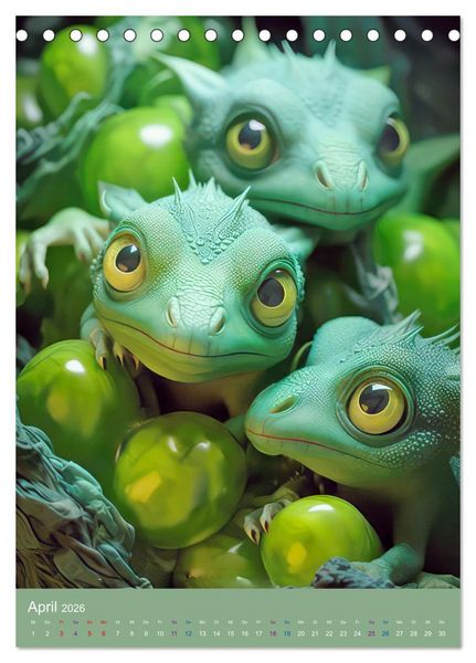 Produktbild: Sagenland der Drachen (Tischkalender 2026 DIN A5 hoch), CALVENDO Monatskalender