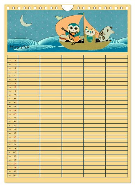 Produktbild: Unser buntes Familienleben (Wandkalender 2026 DIN A4 hoch), CALVENDO Monatskalender