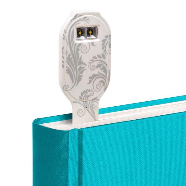 Produktbild: Flexilight RC (White Flowers) - wiederaufladbares Leselicht - 2 in 1 Leselampe & Lesezeichen - LED Leselicht - Geschenk für Leser, Buchliebhaber - Deu