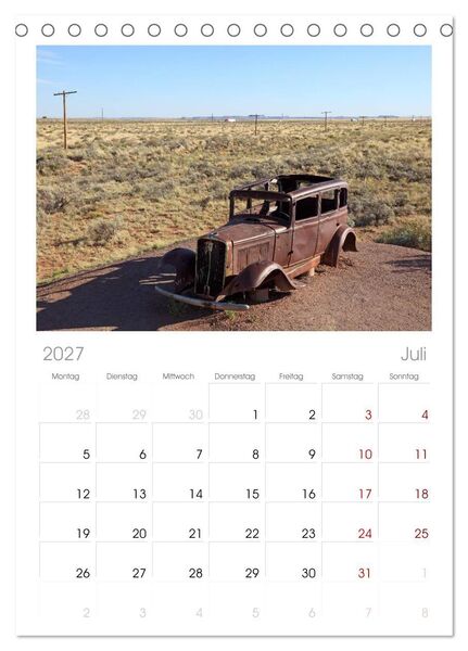 Produktbild: Tischplaner 2027 - Route 66 im S&uuml;dwesten (A5 Tischkalender zum Aufstellen) CALVENDO