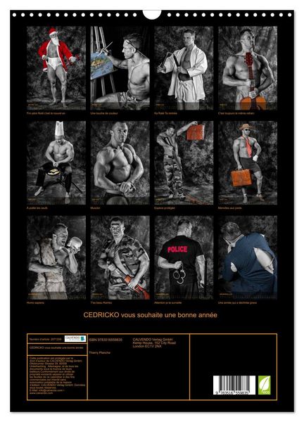 Produktbild: CEDRICKO vous souhaite une bonne ann&eacute;e (Calendrier mural 2026 DIN A3 horizontal), CALVENDO calendrier mensuel