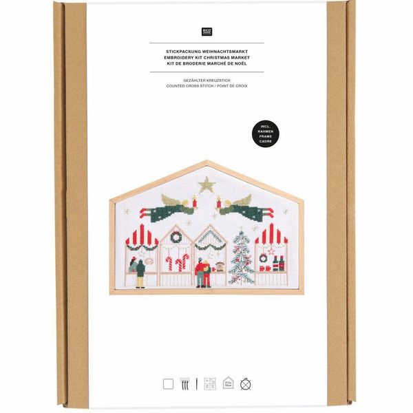 Produktbild: Stickpackung Gez&auml;hlter Kreuzstich,Weihnachtsmarkt