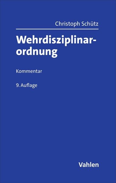 Produktbild: Wehrdisziplinarordnung. WDO