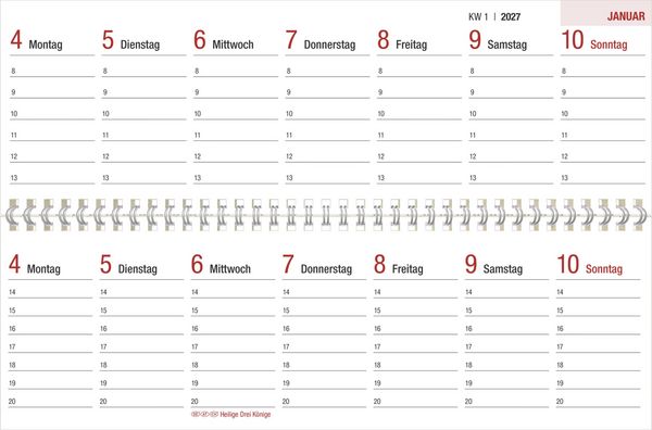 Produktbild: Tischquerkalender GROSSDRUCK 2027