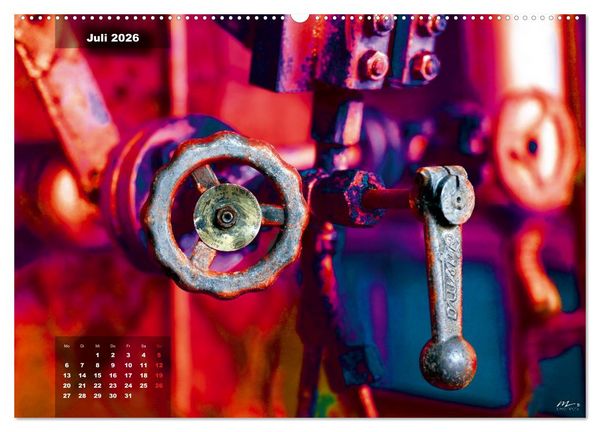 Produktbild: AUSSER BETRIEB - Industriekultur mit PopArt-Einfl&uuml;ssen (Wandkalender 2026 DIN A2 quer), CALVENDO Monatskalender