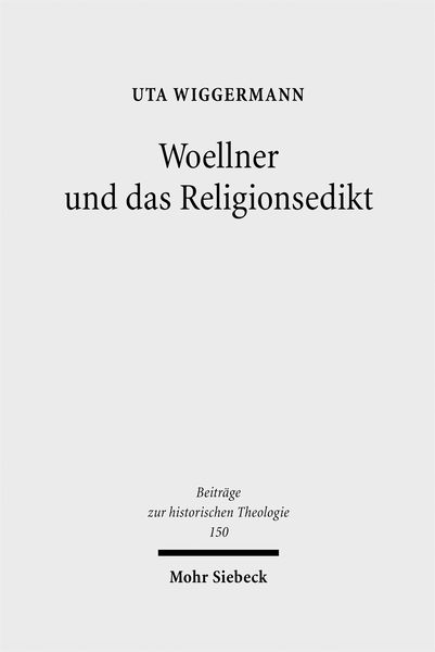 Produktbild: Woellner und das Religionsedikt