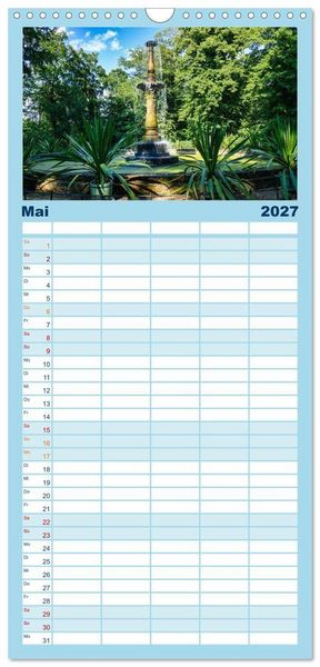 Produktbild: Familienplaner 2027 - Reiseziele in Deutschland mit 5 Spalten (Wandkalender, 21 x 45 cm) CALVENDO
