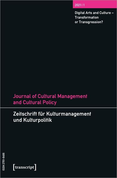 Produktbild: Journal of Cultural Management and Cultural Policy/Zeitschrift f&uuml;r Kulturmanagement und Kulturpolitik