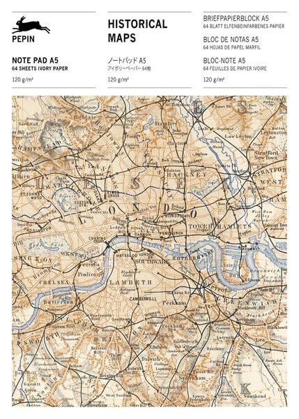 Roojen, P: Historical Maps / Writing Paper & Note Pad A5