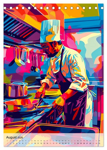 Produktbild: Chef de Cuisine - Mein Traumberuf Koch (Tischkalender 2026 DIN A5 hoch), CALVENDO Monatskalender