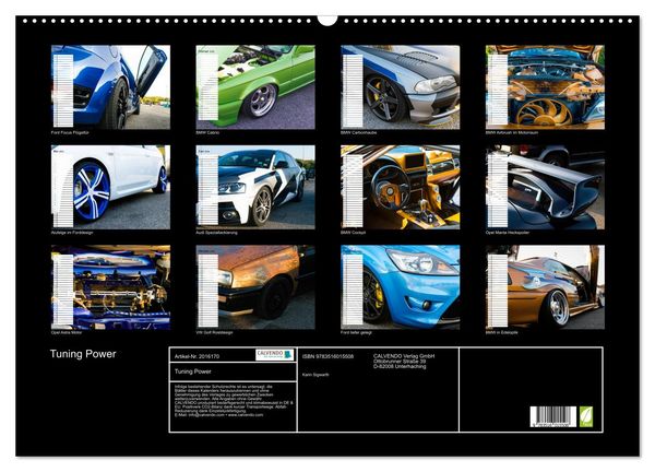 Produktbild: Tuning Power (Wandkalender 2026 DIN A2 quer), CALVENDO Monatskalender
