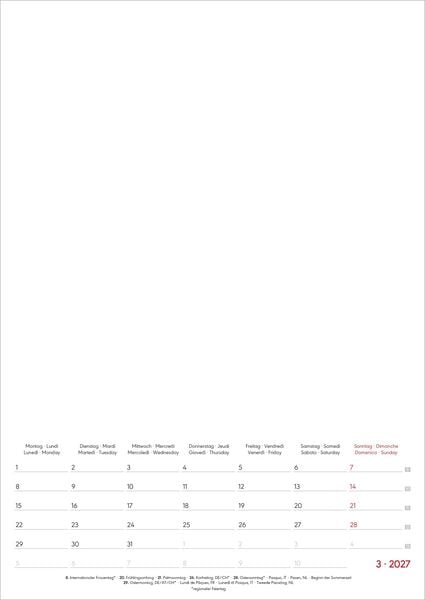 Produktbild: Kreativkalender A4 Notiz 2027
