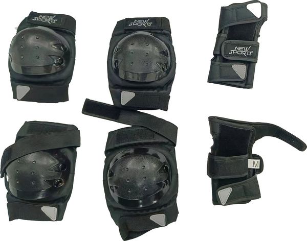 Produktbild: New Sports Sch&uuml;tzer-Set schwarz, Gr&ouml;&szlig;e S bis 25 kg