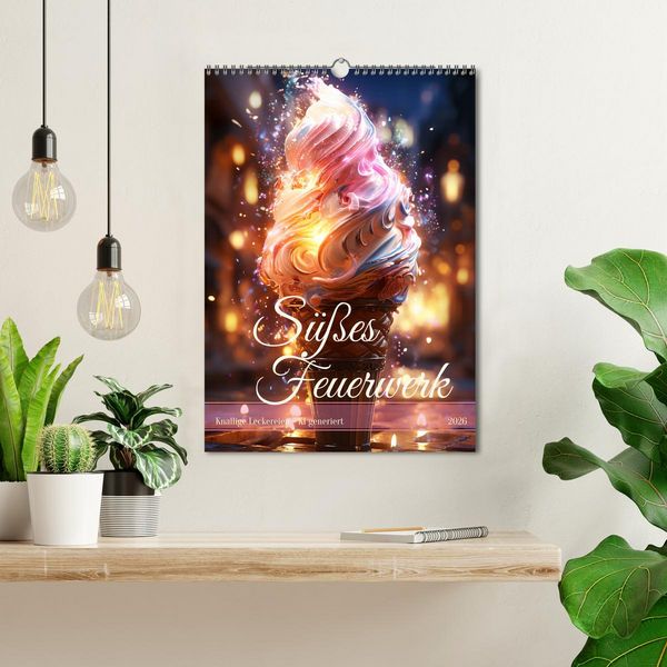 Produktbild: S&uuml;&szlig;es Feuerwerk (Wandkalender 2026 DIN A3 hoch), CALVENDO Monatskalender