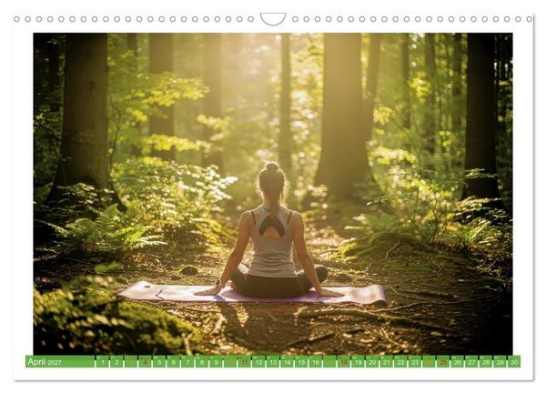 Produktbild: Yoga im Wald (Wandkalender 2027 DIN A3 quer), CALVENDO Monatskalender
