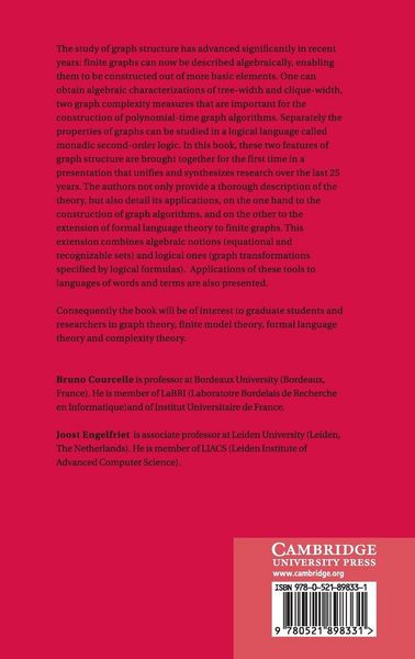 Produktbild: Graph Structure and Monadic Second-Order Logic