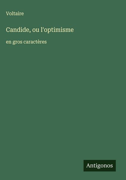 Produktbild: Candide, ou l'optimisme