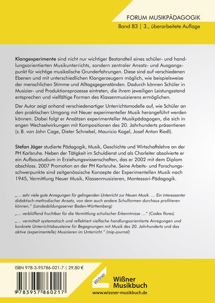 Produktbild: Experimentelle Musik in der Sekundarstufe