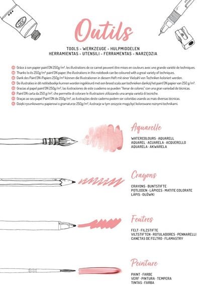 Produktbild: ODELIA, Ausmalblock Mixed Media, 20 Blatt A4 250g, Spiralbindung, Frauen